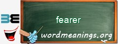 WordMeaning blackboard for fearer